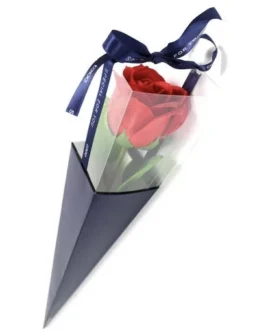 Elegant Red Single Rose luxury Blk