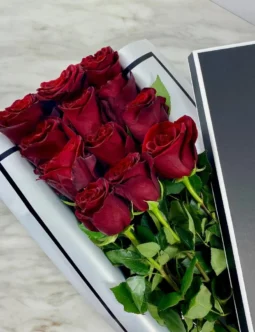 DOZEN LONG STEM ROSES IN SIGNATURE BLACK BOX